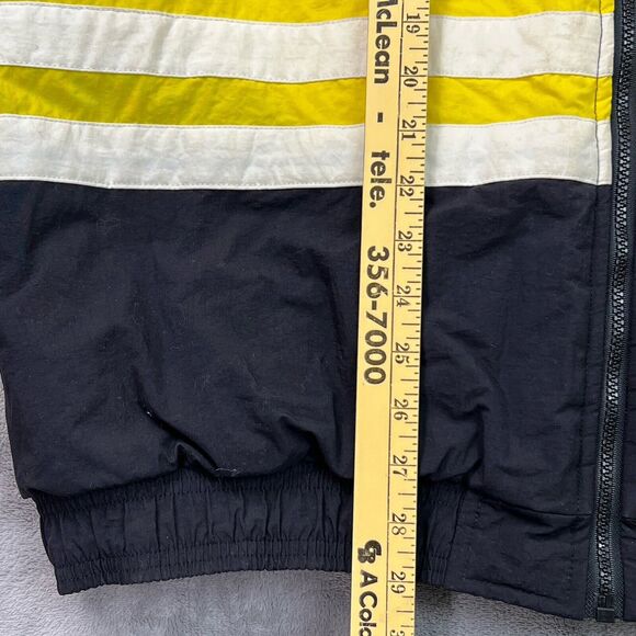 Vintage Adidas Puffer Jacket Coat Y2K Mens XL Black Logo Full Zip Quilted 90s - Picture 5 of 11